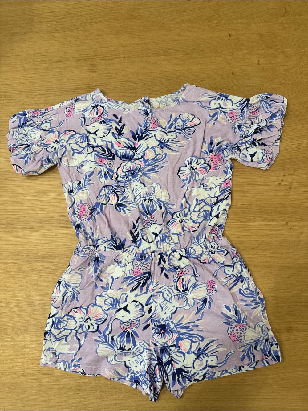 Lilly Pulitzer Lavender Floral Girls One-Piece Romper